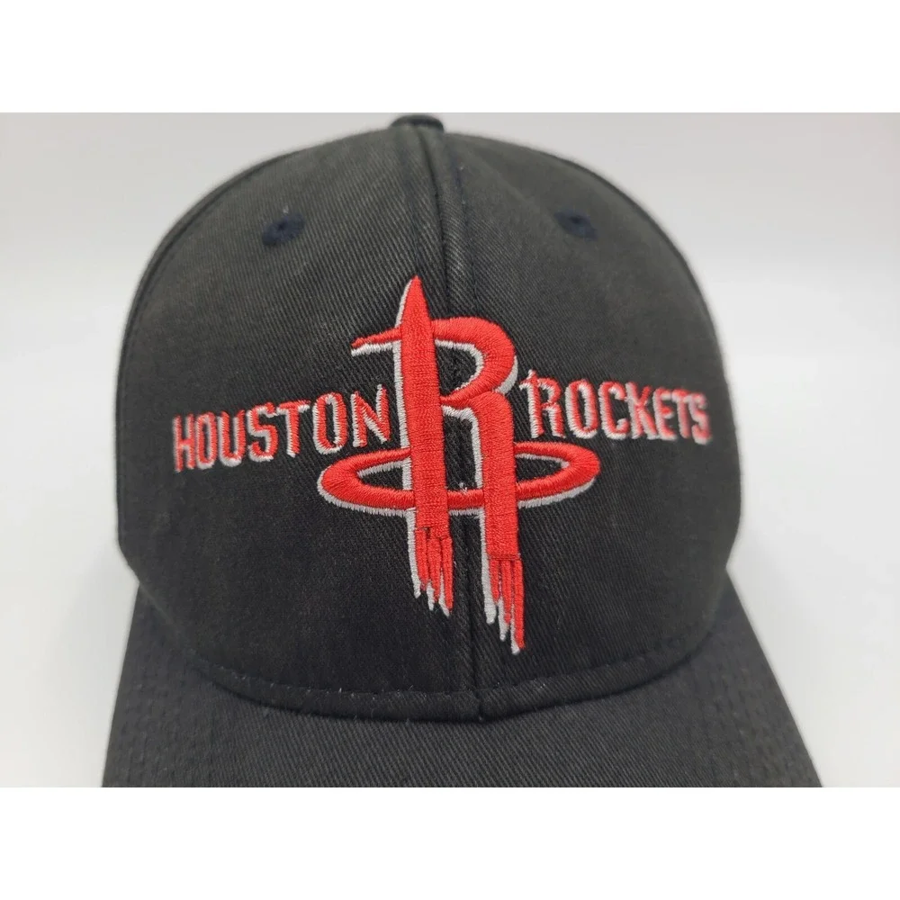 Houston Rockets Adidas Adjustable Hat Cap Dad Men Women NBA Basketball Black Red